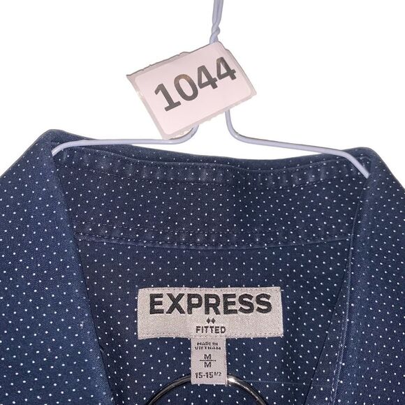 BUNDLE•DRESS SHIRTS•2/$35•3/$50-Express, Men's Polka Dot, M, Blue, White, Dot - Picture 1 of 4